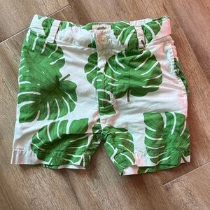 Tropical Leaf Print Kids Shorts